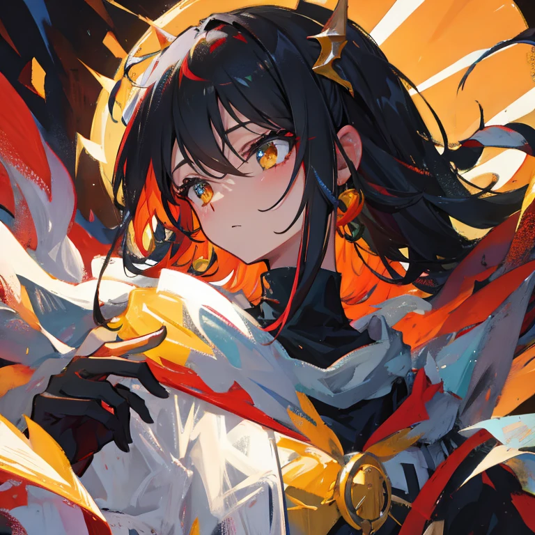 Half black dragon girl
