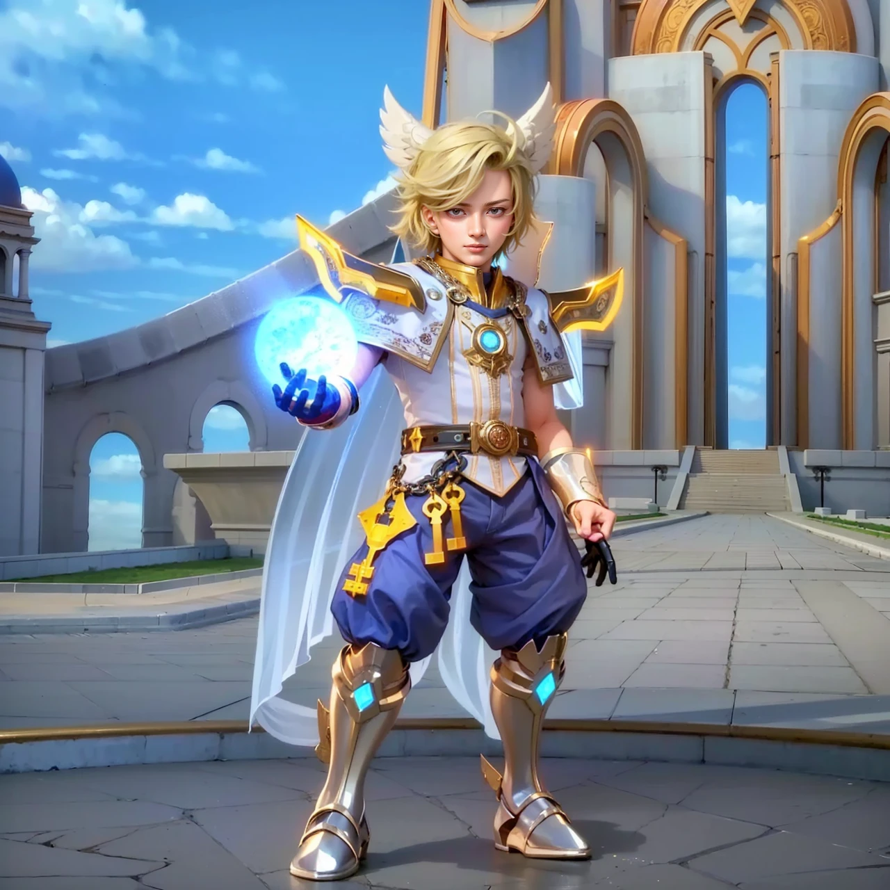 masculine male, masterpiece, ((perfect eyes)) best quality, (semirealism:1.9), beautiful lighting, (extremely detailed CG unity 4k fhd wallpaper), High Detail, Sharp focus, dramatic outdoors, 1 boy ,19 years old, white hair, light purpel eyes, smile.