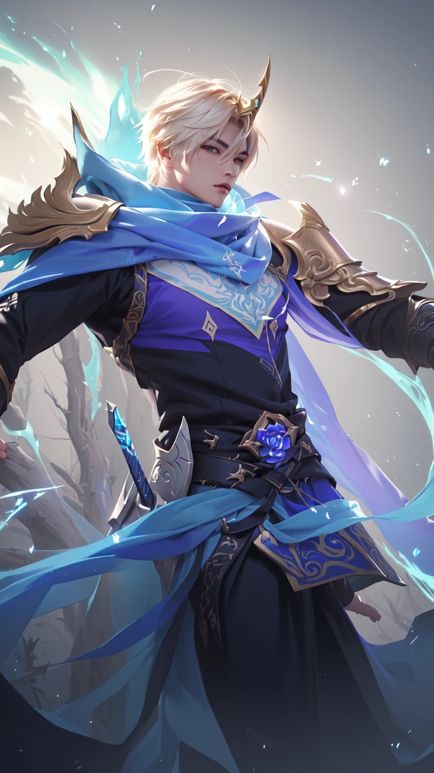 a close up of a person with a sword and a helmet, heise jinyao, arcane jayce, inspired by Huang Shen, official splash art, ashe, inspired by Shen Zhou, inspired by Yi Inmun, splash art, kda, inspired by Yi Jaegwan, league of legends arcane, ezreal (league of legends, arcane art style, wow 4 k detail fantasy, hyperdetailed fantasy character, 4K details fantasy, realistic