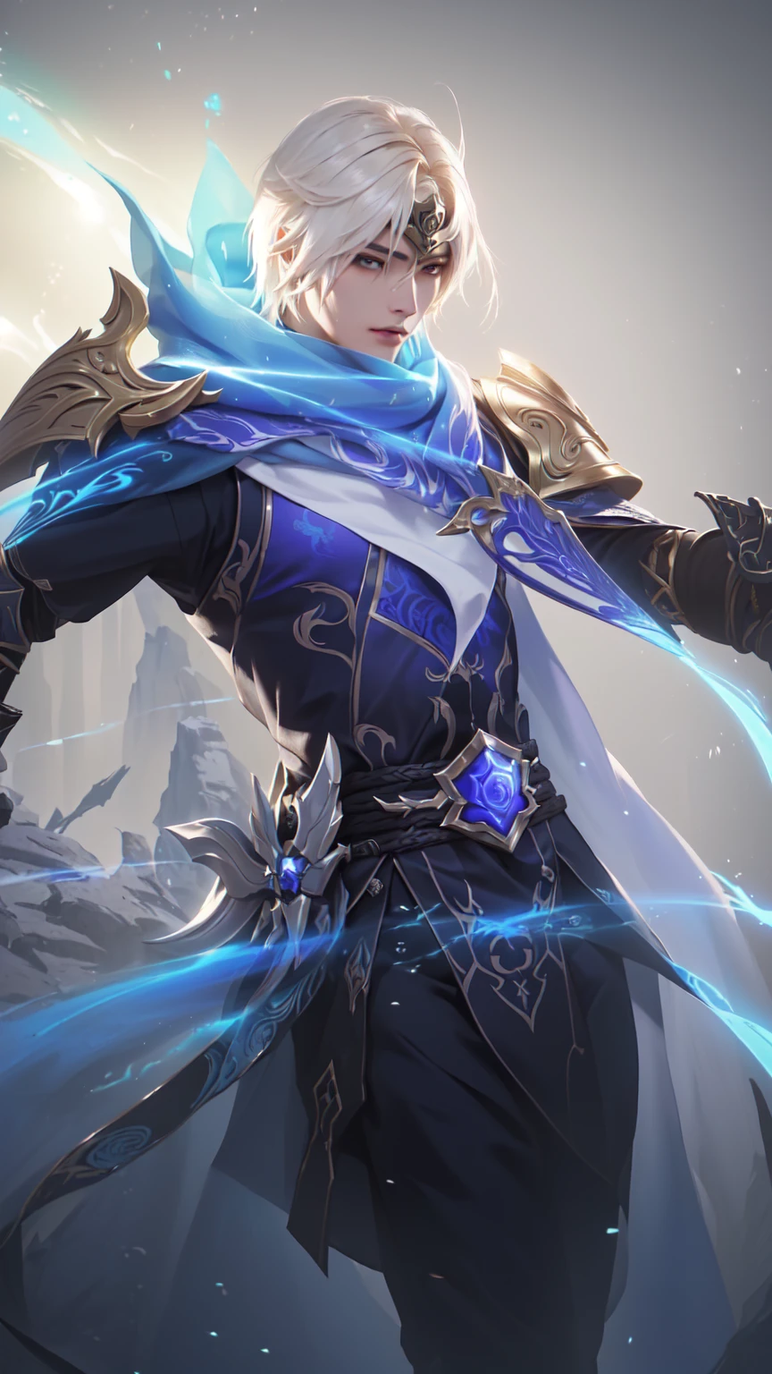 a close up of a person with a sword and a helmet, heise jinyao, arcane jayce, inspired by Huang Shen, official splash art, ashe, inspired by Shen Zhou, inspired by Yi Inmun, splash art, kda, inspired by Yi Jaegwan, league of legends arcane, ezreal (league of legends, arcane art style, wow 4 k detail fantasy, hyperdetailed fantasy character, 4K details fantasy, realistic