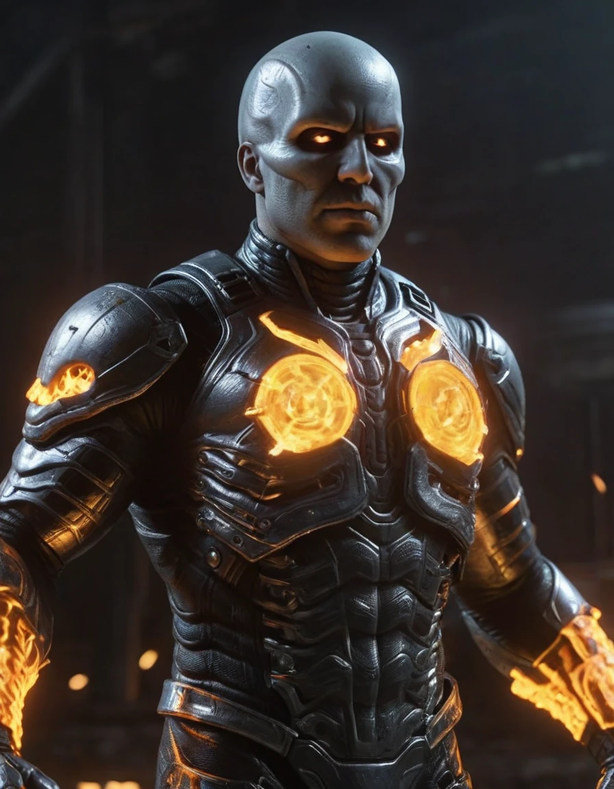 midjourny-v4 style, professional Ghost Rider from Marvel photo shot, with a very detailed intricate cybernetic outfit, a very detailed beautiful face standing in the dark with black particles surrounding the body, proportional body shape + perfect anatomy, symmetrical dynamic pose, volumetric shadow, neon glowing dust particle effect + detailed particles, Full HD rendering + octane 3D rendering + unreal engine 5 graphics 4k UHD+  Huge Detail + Dramatic Lighting + Good Lighting + Good Lighting + Intricate + Fine Details + Octane Render + Ray Tracing + 8k + Sharp Focus + High Vibration Contrast, Marvel-Style, Trending on ArtStation