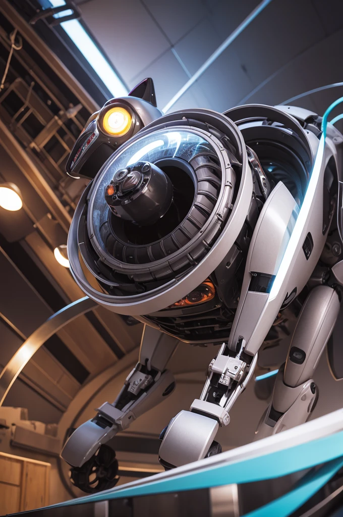 Spiral and robot dog background