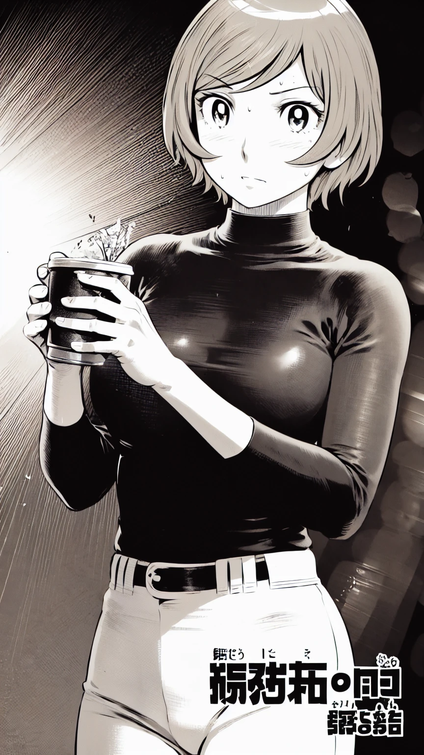 (野球uniform:1.2),
blonde, (short hair:1.2),Long sleeve, Black Shirt, turtleneck,White trousers、uniform、Black belt、((Illustration of a person))、big 、Muddy、Soil stains、ドロドロのuniform、
View your audience,, (Highest quality:1.3),One Girl, White pants、uniform、Outdoor、baseball ground、ground、soil、blue eyes、Tight black shirt、(masterpiece、Highest quality)、Highest quality, Ultra-high resolution, (((masterpiece))), alone, Sweat、big eyes、big Breasts、Torn clothes、 Fully exposed、Nipples、One Girl, Front view、Embarrassed face、Bronze colored hair、((short hair))、Stand up straight、Cowboy Shot