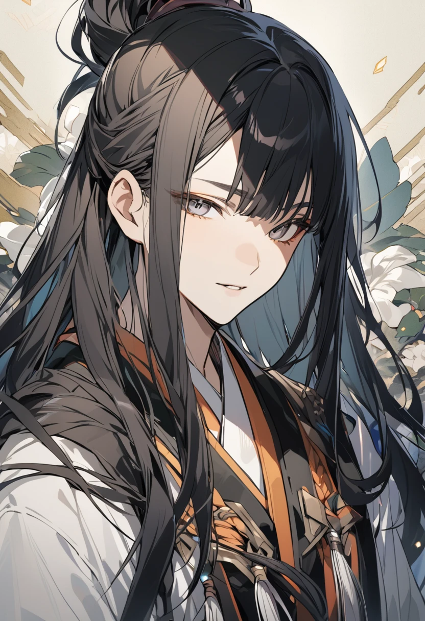 Portrait of Ogata Koan with full hair