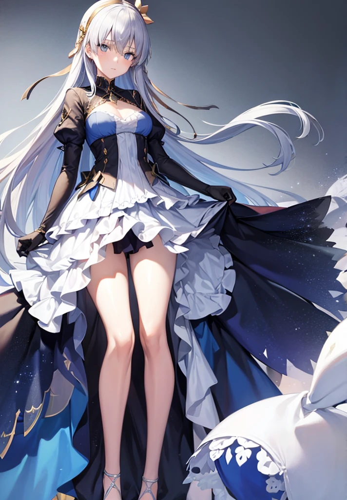 Original outfit, 1 girl, Anastasia (fate), layer azul, Alone, corona, White background, layer, simple background, dress, doll, mini crown 