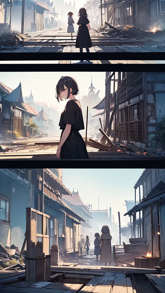 ((masterpiece)), (Highest quality、32k), (Simple style), {{The village is burned down and the villagers are killed, and the remaining chief&#39;s daughter is subjected to intense vaginal sex by a man.}}, girl,Naked primitive man,Brown skin,Completely naked,18-year-old,Lewd,Big Breasts, A girl having intense vaginal sex with a man, NSFW