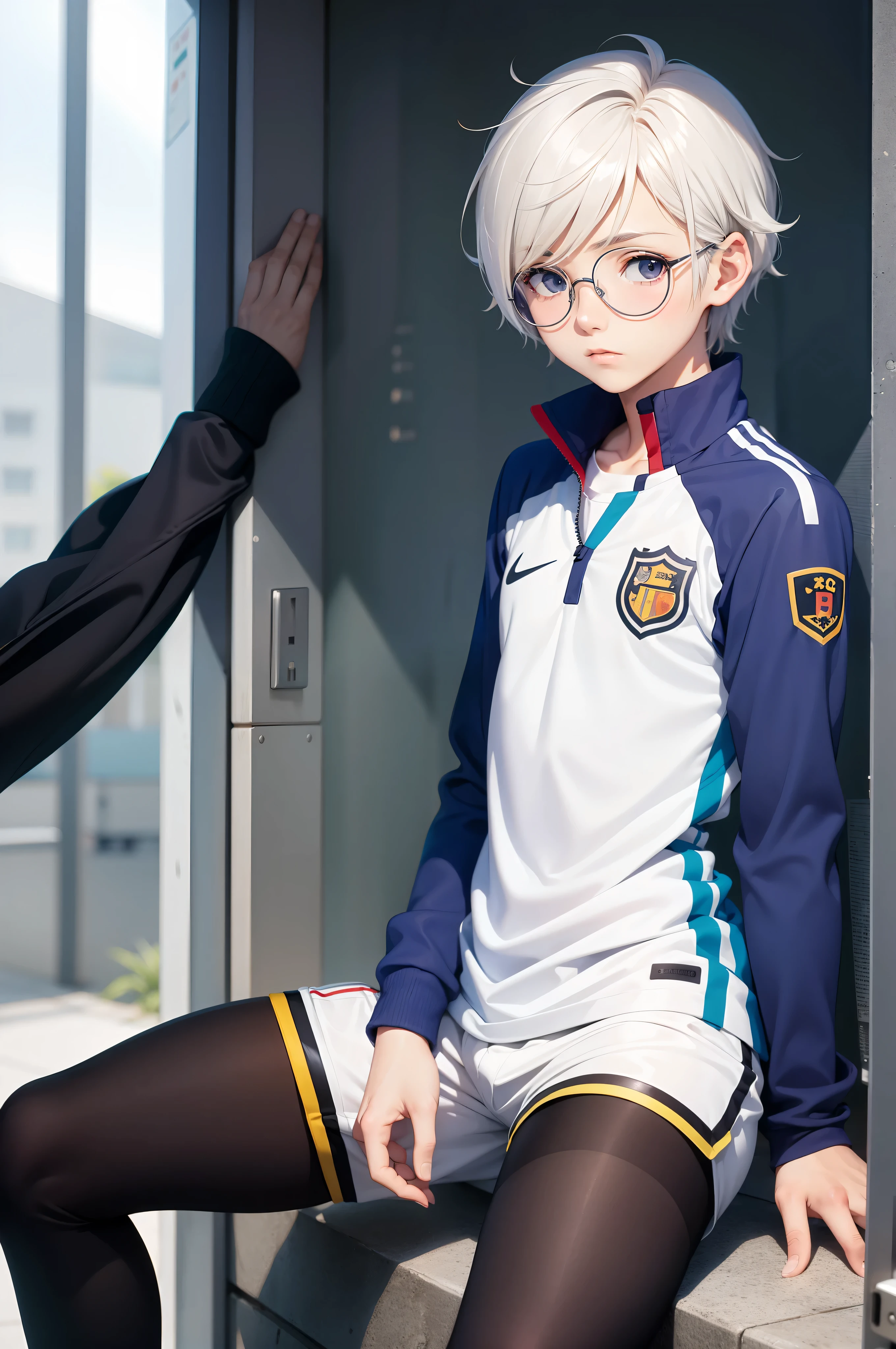 Ren Amamiya Persona,anime boy,soccer uniform, glasses