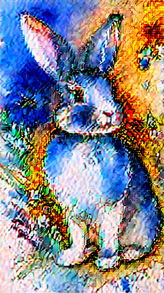 4 watercolor rabbits