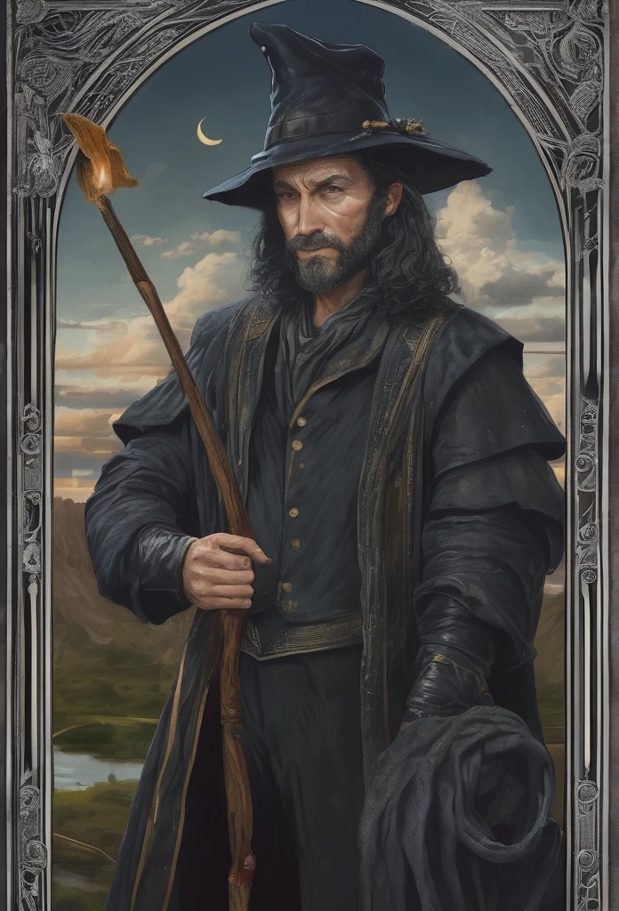 The magician (TAROT) full details, realistic, magical style (witch theme)