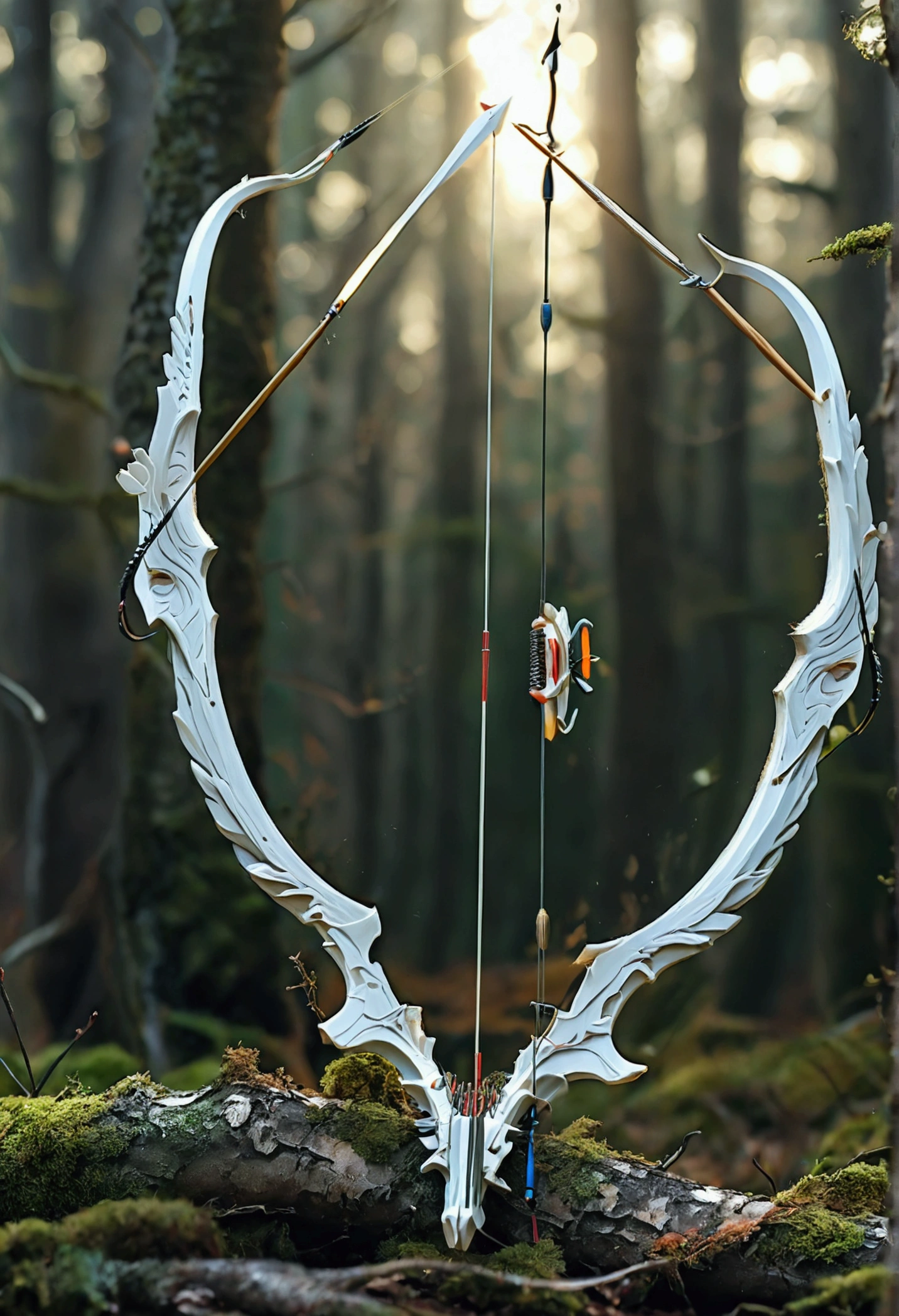 a White Bow is made from a white wood . He is light, flexible and shines softly, increasing the accuracy and range of shots. with an arrow