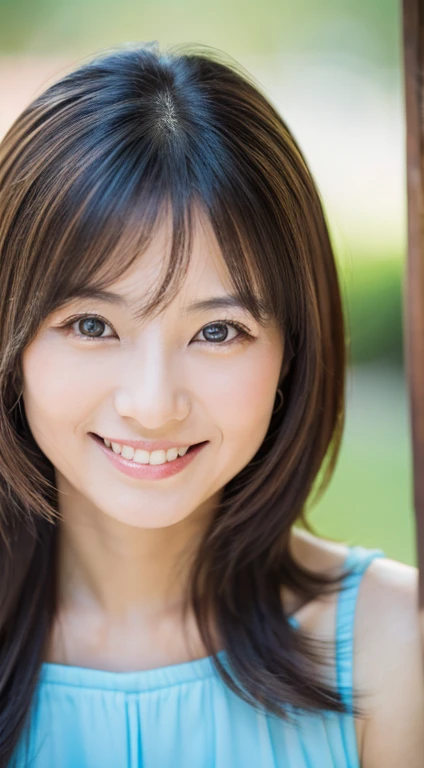 lens: 135mm f1.8,(Highest quality),(High resolution),(high resolution),(Beautiful Japanese mother and daughter),(40 year old mother with long hair),(17 year old girl with short hair)、Smile and be there for them、Upper Body