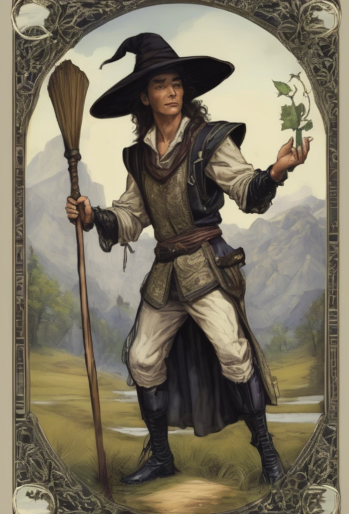 The fool (TAROT) full details, realistic, magical style (witch theme)