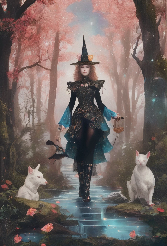 The fool (TAROT) full details, realistic, magical style (witch theme) glitter details
