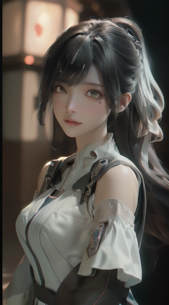 ((Best quality)), ((masterpiece)), (detailed:1.4), 3D, an image of a beautiful cyberpunk female,HDR (High Dynamic Range),Ray Tracing,NVIDIA RTX,Super-Resolution,Unreal 5,Subsurface scattering,PBR Texturing,Post-processing,Anisotropic Filtering,Depth-of-field,Maximum clarity and sharpness,Multi-layered textures,Albedo and Specular maps,Surface shading,Accurate simulation of light-material interaction,Perfect proportions,Octane Render,Two-tone lighting,Wide aperture,Low ISO,White balance,Rule of thirds,8K RAW,