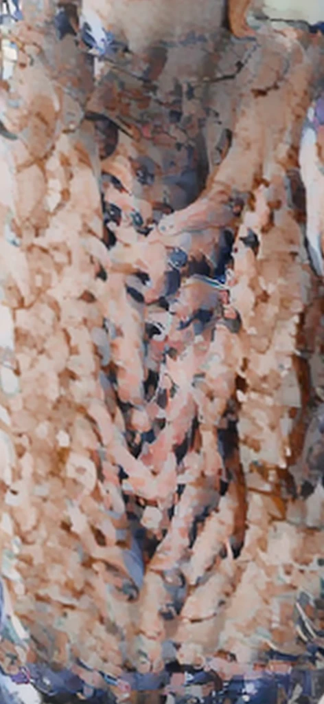 nsfw,(((Masterpiece))), (((Best Quality: 1.4))), ((Super Detail: 1.4)) , hyper detailed gouache painting of a female Tiefling, gorgeous exotic features, amber neon eyes:1.5, long black hair, hyper detailed face features, expressivo face, detailed textures, blue skintone, natural skin shader, volumetrics, warm undertones under her skin, ultra High resolution, pair skin, korean, black hair, cute face, full perfect body, (large breasts 1:4,huge cleavage:1:4),rounded breasts,nude,standing, full body, nude, nipple ,A tailored black pencil skirt paired with a crisp white blouse featuring subtle ruffles at the neckline. Completing the ensemble, a fitted black blazer with a delicate pin on the lapel, and sleek black pumps, sexy pose, wear glasses, smiling, happily