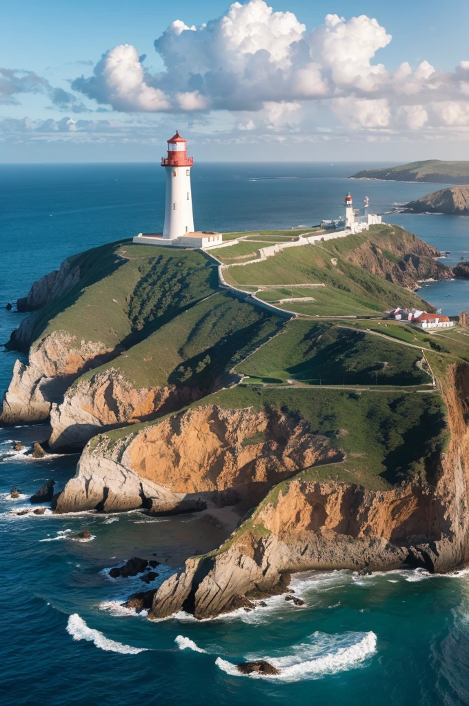 Scenery of a cape with a lighthouse