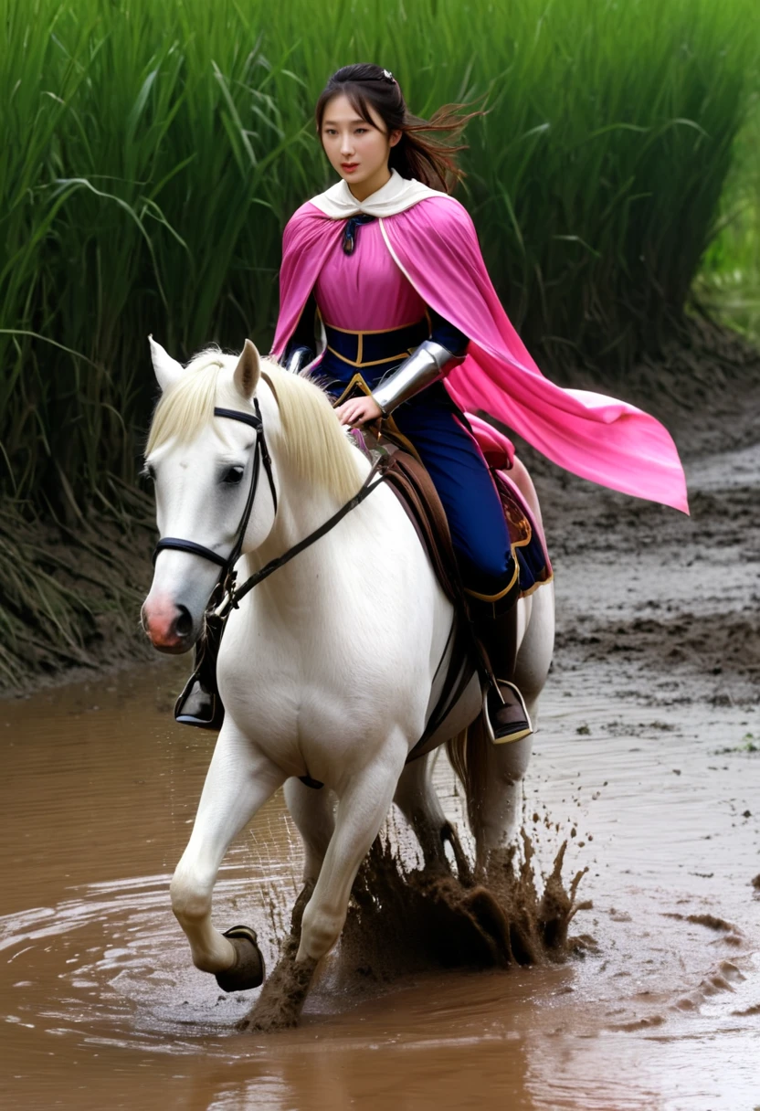 (((masterpiece))),(((Highest quality))),((Tabletop:1.4, Highest quality)), (Realな写真:1.4), in the muddy river,dirty swamp,horse ridden by girl fall over swamp,
((1 cute girl knight)),rodeo,horse standing,Surprised face,stumble,aggressive,slouch,horse standing, prancing horse in pitfall,cute,Napoléon horse sliped in pitfall,in the pitfall,Uplifting,Plump figure,Knight Princess,
(超High resolution:1.2),, wonderful, Very detailed CG Unity 8k wallpaper, Very detailed, High resolution,fat horse ridden by japanese girl,Plump,Double,Pink armor and cape,Soaking in the swamp,Mud Splash,
Soft Light, Beautiful detailed girl, Droopy eyes,Very detailedな目と顔, Beautiful and exquisite nose, Beautiful and exquisite, horse ridden by a girl can't stand up because its drowned in the sticky muddy pitfall:10.0 ,Displeased face:4.0,Real,Stir,Anatomically correct,action horse riding scene while struggle fighting