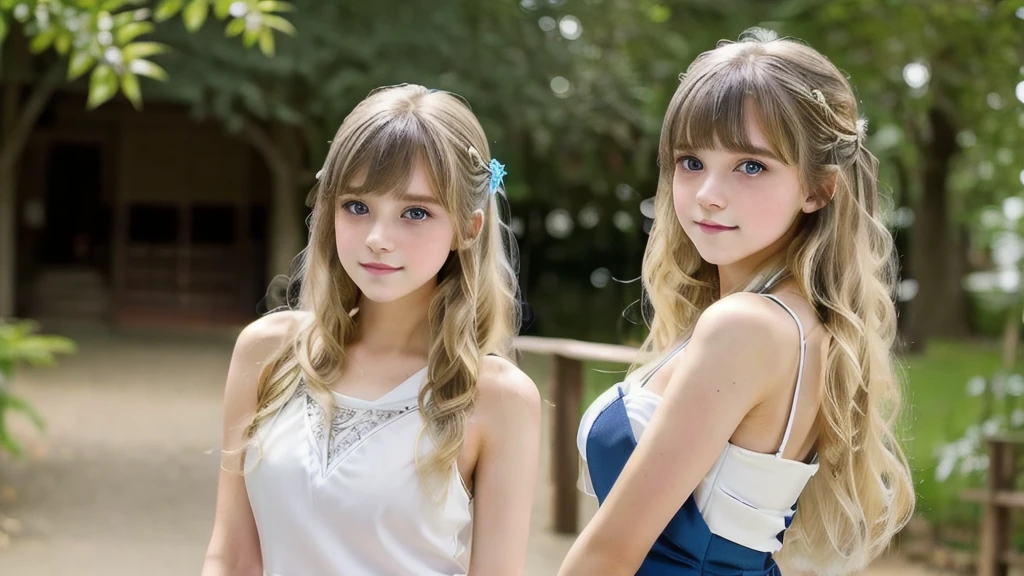 plein air、Swinging bangs、Very beautiful 18 year old cute girl、Young and beautiful white skin、Sexy and very beautiful、A very pretty face with ultimate beauty、Super long platinum blonde hair、Smooth, long, straight hair、Big, clear, blue eyes、Eyeliner、High ,Japanese
