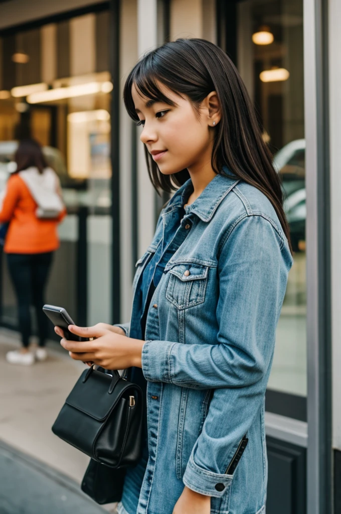 A girl on her cell phone 