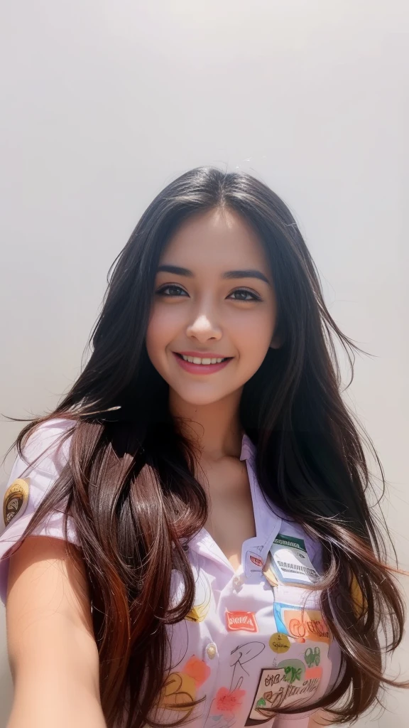 1girl, (uniform_doodle, doodle), outdoors, detailed face, detailed eyes, huge breasts, shiny skin, looking at the audience, (laughing cute: 1.2), (happy), (8k, RAW photo, best quality, masterpiece: 1.2), (realistic, realistic: 1.37), ultra-high resolution