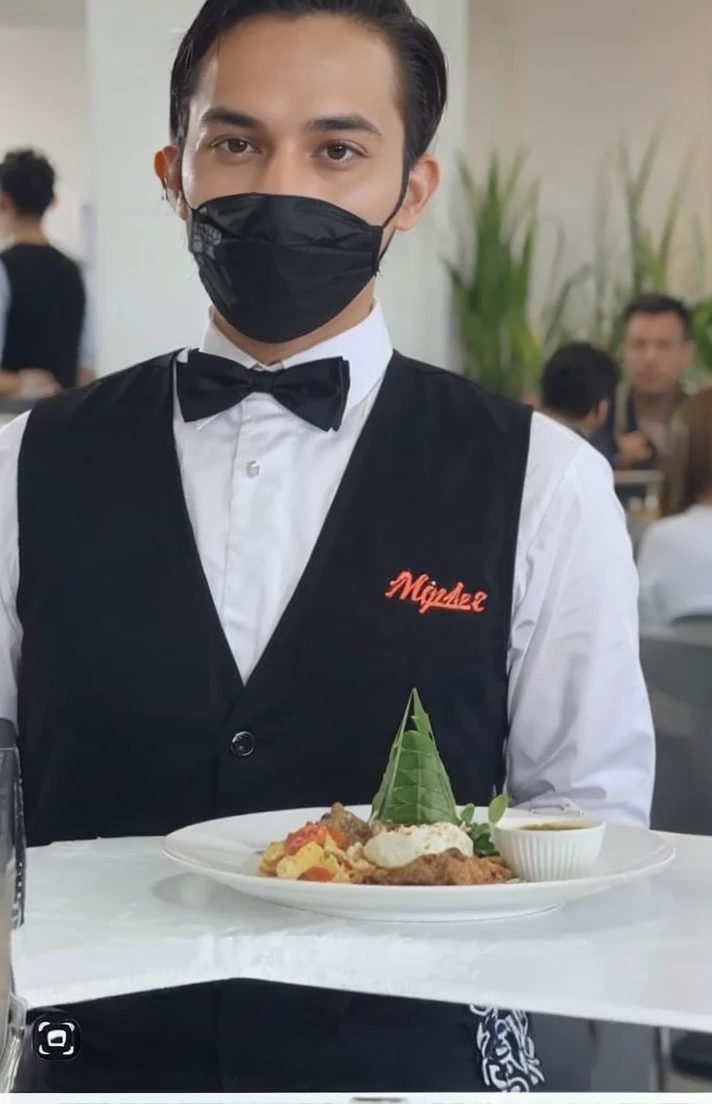 Robotic future 3d restaurant waiter