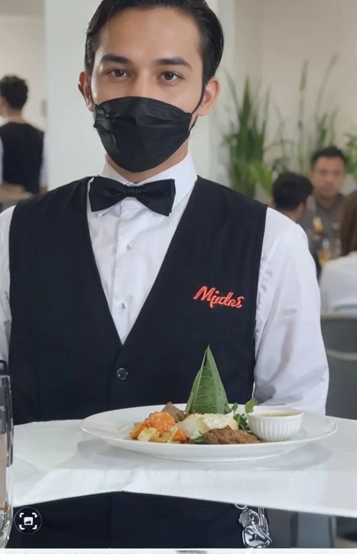 Robotic future 3d restaurant waiter