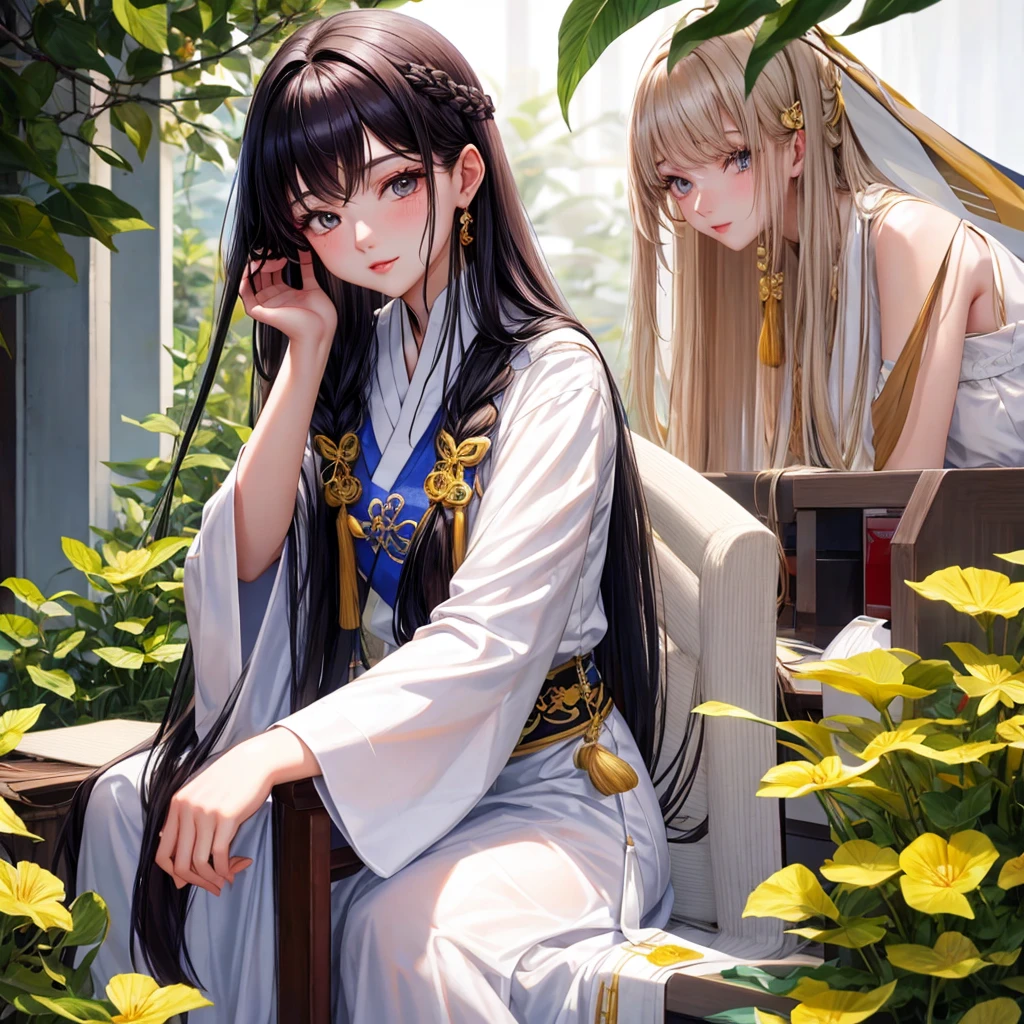 Close-up of a long-haired woman in a white shirt, 1 8 Yes, 18 years old, 19 year old girl, xintong chen, Korean Girl, xision wu, Cui Xianhua, 22 years old, 21 years old, Ulzan, wenfei ye, Young cute pale Asian face, Lips