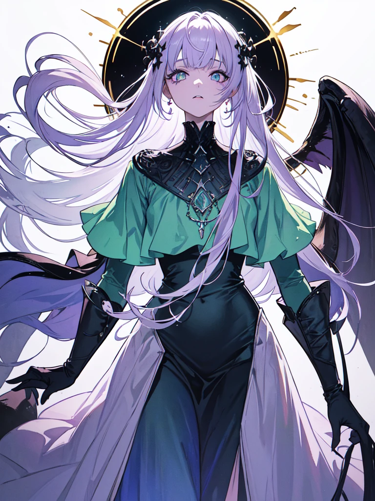 (little girl),((Crazy and angry smile)), (slit pupils), (((masterpiece))), ((best quality)), (super delicate), (illustration), (floating hair), bat, red moon,(slim legs), {(big white cloth hat)}, (1 girl), ( bat wings), (light blue hair), red eyes,large breast, long red hair, castle, beautiful and delicate eyes, (small chest), (Black and white tight lace skirt), blood ,