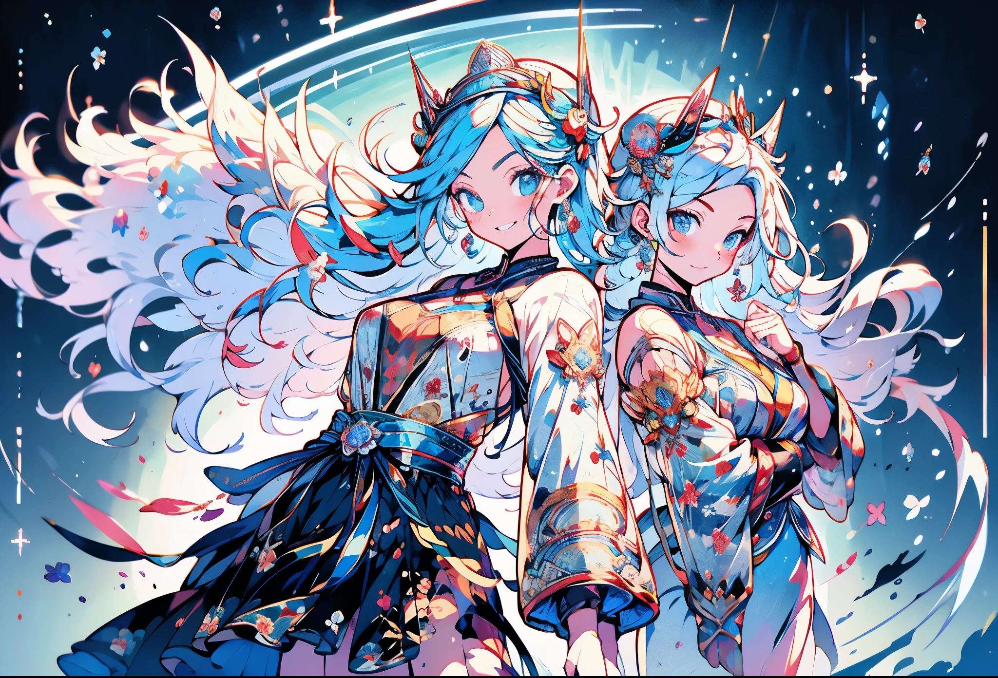 masterpiece, super high quality, ( Highly detailed original illustration),ice princess,Around the ice, Frosty Theme,( 輝く黄Farbeい目:1.2), A light, cold smile, Arrogant look, Sexy Russian costume, blue crystal jewelry, Ice blue glowing tattoo,detailed,Realistic,4K High Definition,Study Map,masterpiece,Highest quality,Official Art,figure,Clear lines,(nice_Farbe),Perfect composition,Fantasy,Concentration,Front facing,No text