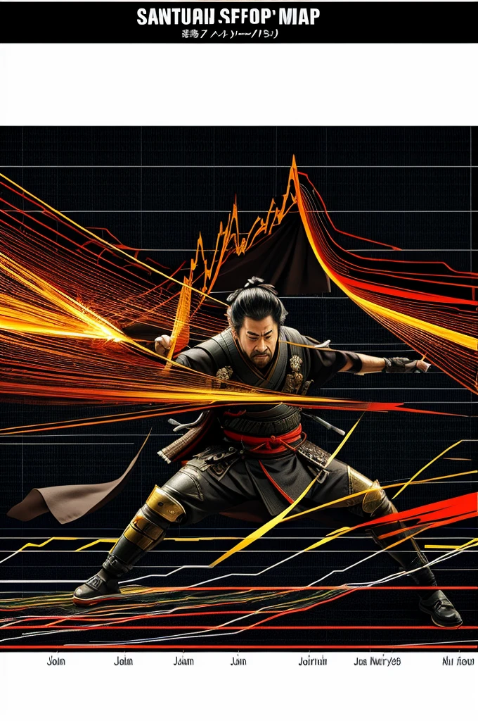 A Samurai cutting FX chart that is falling down