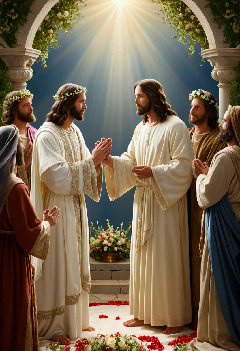 Jesus blessing the marriage, High resolution image
