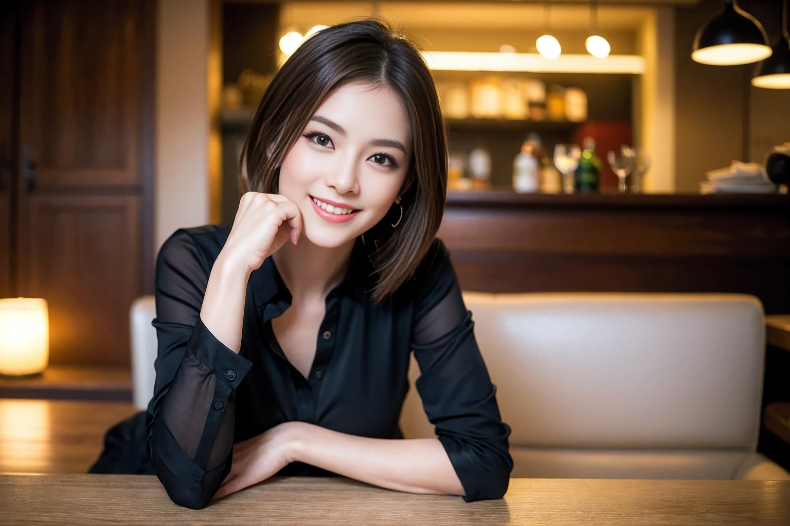 ((Highest quality、8K、masterpiece:1.3))、cute、slimカップル、modelカップル、actress男優、(Realistic, Intricate details:1.2), full-course dinner、Wine Party、Amazing view of the sunset sky and clouds、A bright smile、short hair,Bright Face、 (Age 45), 42 years old, red wine 、Appetizers、Italian food、Wine bottle、Champagne、sparkling wine、Two beauties、Brown Hair、Shortcuts、Long sleeve shirt、dress、Beautiful woman 1, (slimな顔), (The body is slim), (Brown Hair), (Shortcuts), cheeks turn a little red,Attractive beauty、restaurant, In a prominent place (From the waist up) Nova Frog Style, actress, model, Upper Body, White wine, slim, wine glass, 中央に置かれたwine glass, smile, (smile: 1.15), Beautiful fine grain, Depth f/2,saturation, High Contrast, Strong light and shadow,Moist Body:1.5、3D texture、Delicate eyes、Brown Hair、The hair is very shiny、