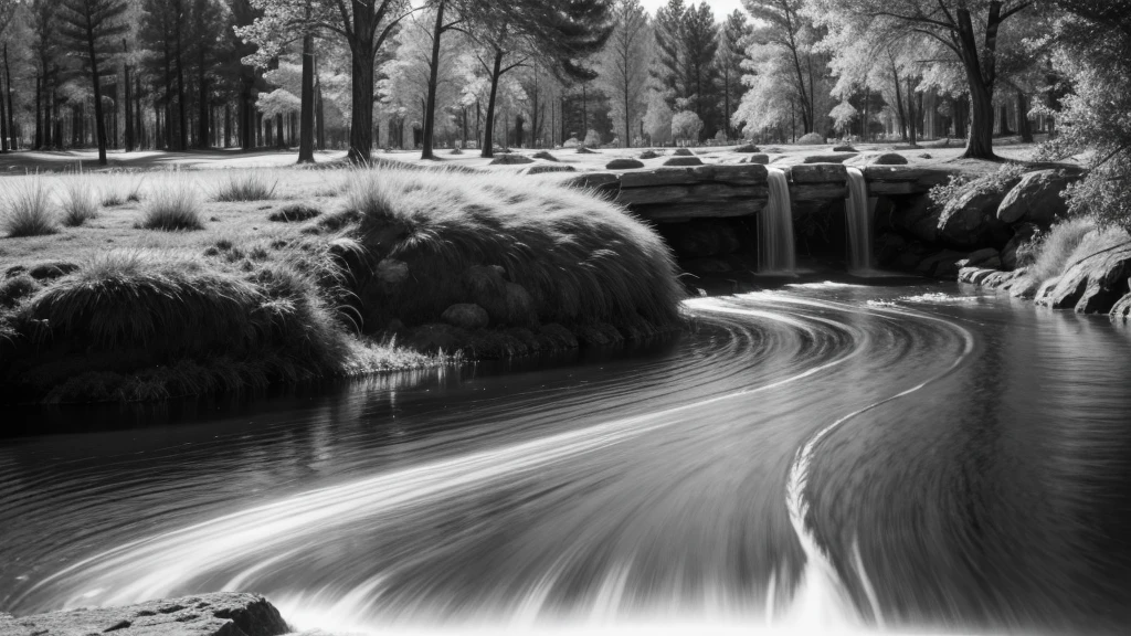 Large springs in black and white