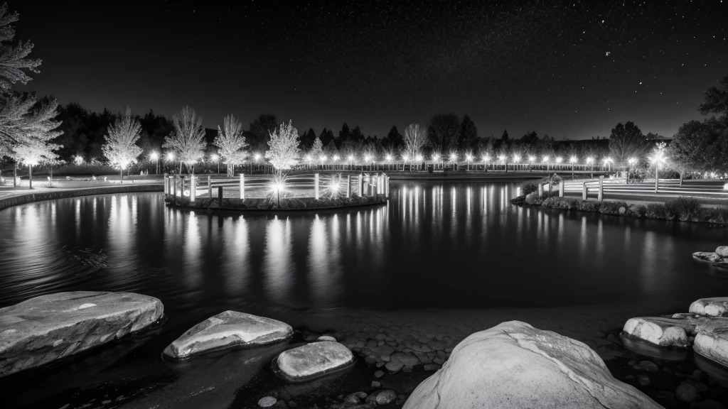 Large springs in black and white