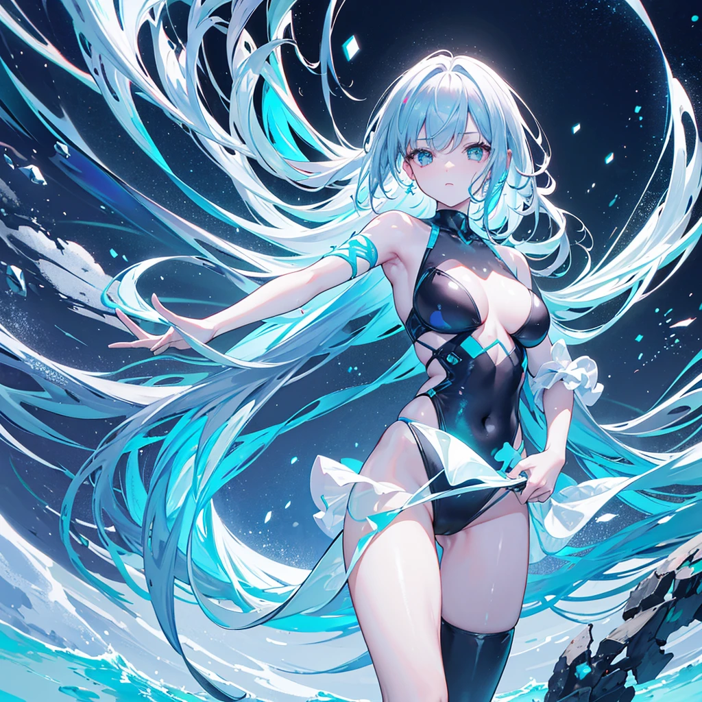 "Hyper-realistic 16K rendering of futuristic swimwear made from quantum fabric, worn by a diverse group of models on an alien beach.
Central focus:
A sleek, iridescent one-piece swimsuit that seems to phase in and out of reality
Swim trunks with a surface that mimics the exact texture and movement of water
A bikini made of bioluminescent material that reacts to the wearer's body temperature
Fabric details:
Quantum fabric with visible subatomic particles swirling in patterns across the surface
Nano-scale weave visible under magnification, showing impossible geometric patterns
Adaptive camouflage properties that reflect and refract light in ways that defy physics
Self-repairing microfibers visibly mending any wear or damage in real-time
Environment:
Alien beach with sand made of microscopic crystals, each grain a different impossible color
Twin suns in the sky casting multiple shadows in conflicting directions
Ocean with water that has variable viscosity, creating unique wave patterns
Lighting and effects:
Advanced ray tracing showcasing the interaction between light and the quantum fabric
Chromatic aberration effects around the edges of the swimwear, suggesting dimensional instability
Visible heat distortion where the fabric interfaces with the models' skin
Composition:
Multiple models in various poses, each showcasing different properties of the quantum fabric
Macro shots of fabric details juxtaposed with wide shots of the alien beach setting
Subtle motion blur suggesting the constant flux of the quantum material
Technical specifications:
16K resolution (15360x8640 pixels) with 64-bit color depth for unprecedented detail
Custom shaders for rendering quantum effects and impossible material properties
Physically based rendering (PBR) pushed beyond realistic limits
Style:
Hyper-realistic rendering with surrealist elements in fabric behavior and environment
Blending of fashion photography aesthetics with scientific visualization techniques
Color palette:
Impossible colo