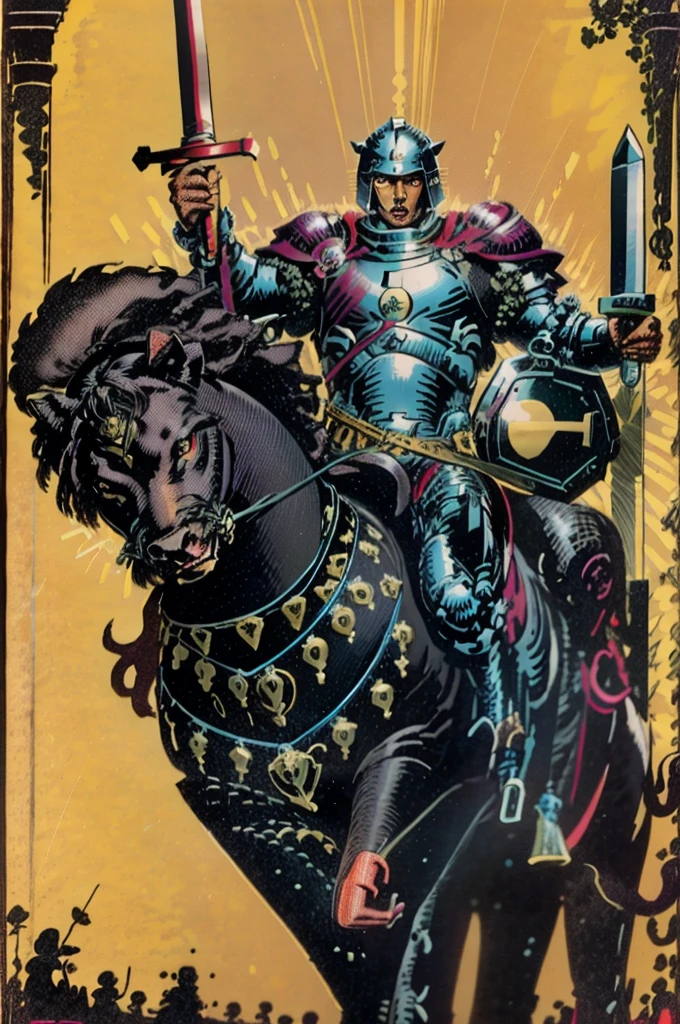 black man riding a lion, wearing bronze armor, battle pose, holding sword and shield, obra prima ultra high quality