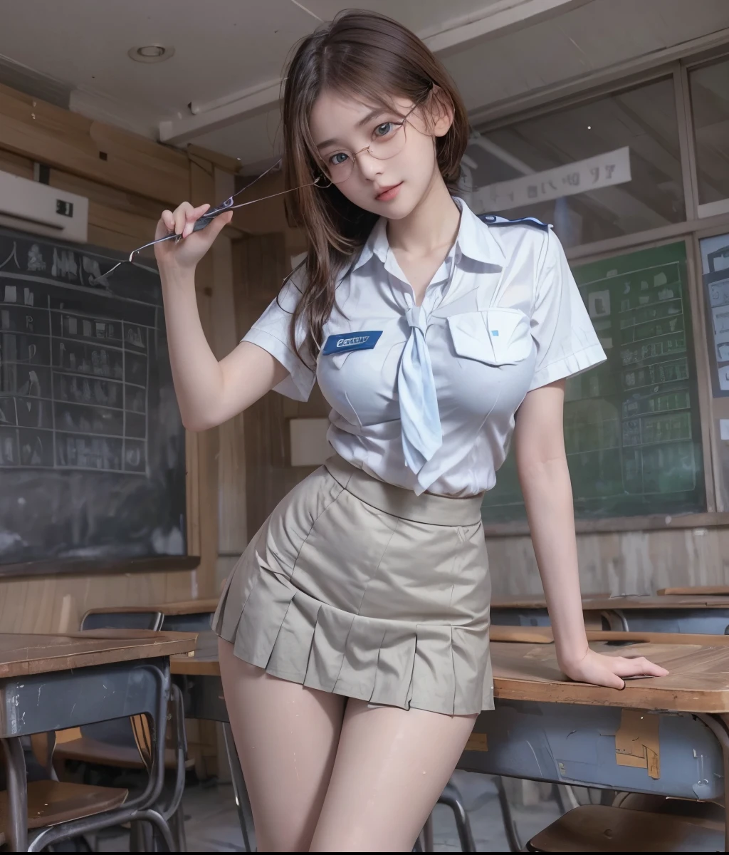 (Super beautiful)、(beauitful face:1.4)、(white  panties:1.3)、(Navy uniform and hat)、high-heels、(Bare legs)、japanes、Sit on a chair in a conference room、personal computers、Large display、At SFW