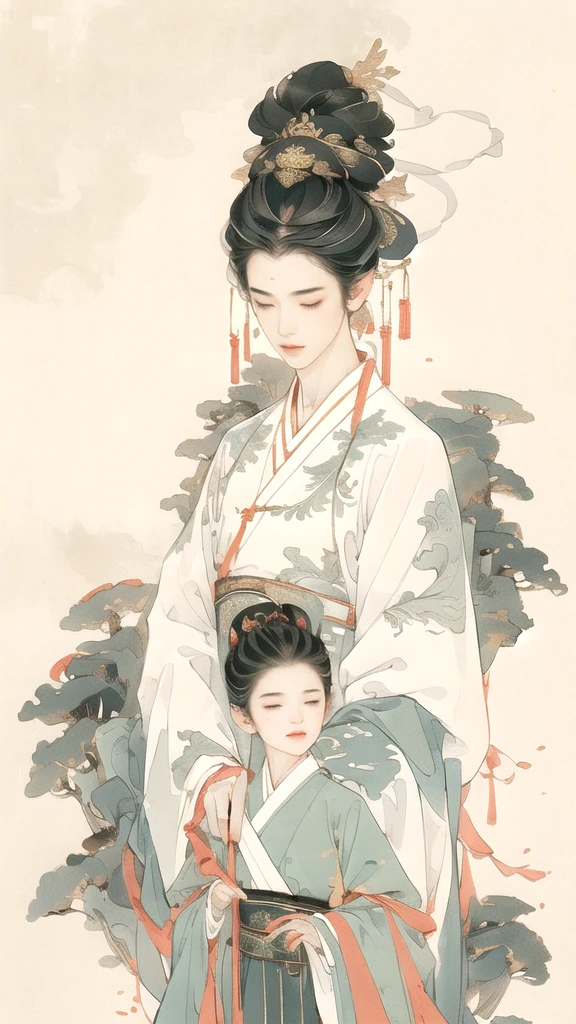 masterpiece, best quality, Very detailed, Clear focus, Dynamic Lighting, Bright colors, Texture Details, Particle Effects, Storytelling elements, Narrative talent, 16K, Human Development Report, Subject-background isolation, 2D, (Real skin texture:1.3), traditional chinese ink painting,
1 Perfect face girlBREAK 1 Handsome face boy , This boy的头发很长, They all wore (White:1.2) Chinese traditional (transparent:1.2)_Bellyband。 They all closed their eyes, the boy was stand up at same height level side of That girl, Boy's hands holding (Girl with big boobs:1.3), (This boy (kiss:1.8) That girl:1.7), Sticking out tongue, Slobber, (They looked at each other:1.4), Background is the sea,
ink,