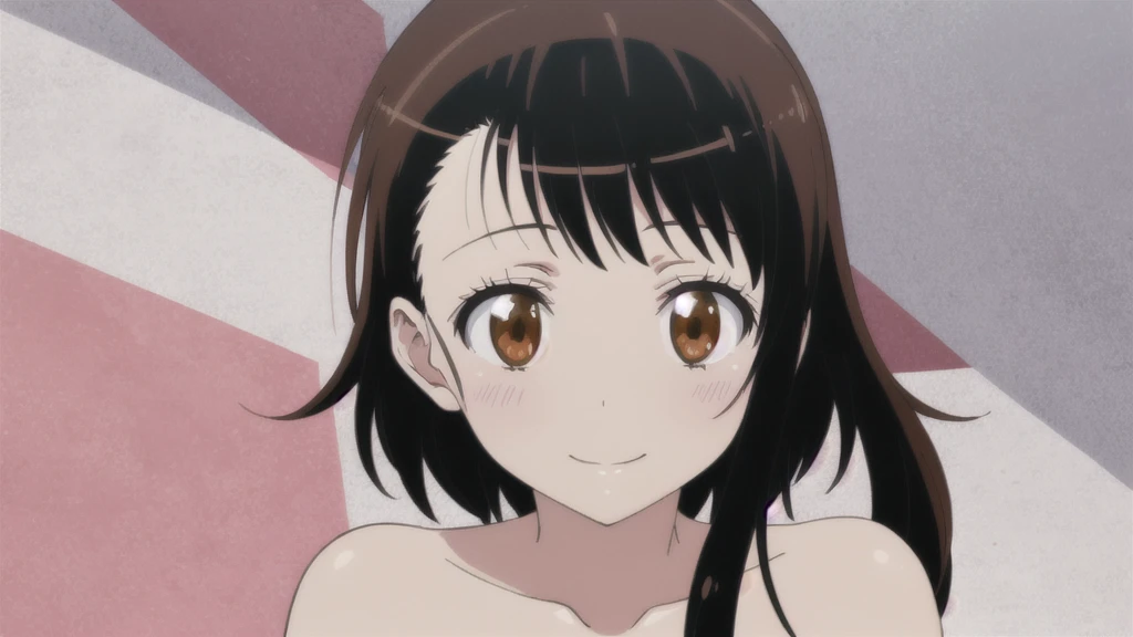 alone, One girl, Onodera Kosaki, Seraphim, , smile,  Flat Color, 2D, Anime Coloring,  Jagged lines,naked,naked,