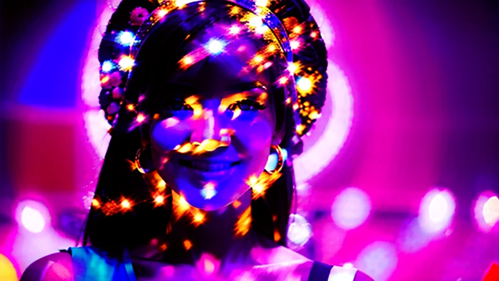The thumbnail image is of a beautiful 30-year-old girl, with a delicate face, a radiant smile, and a face that seems to be feeling the music. The "Türkçe Pop" backdrop at the top highlights the bold, smaller stylized text "2024", the stylized "Türkçe Remix" text at the bottom. The vibrant color combination creates a vivid and attractive picture. --ar 16:9