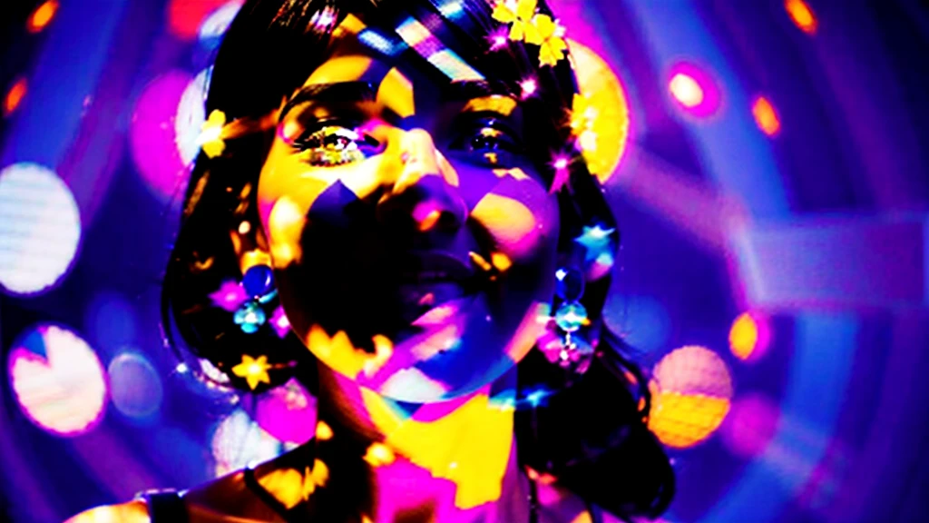 The thumbnail image is of a beautiful 30-year-old girl, with a delicate face, a radiant smile, and a face that seems to be feeling the music. The "Türkçe Pop" backdrop at the top highlights the bold, smaller stylized text "2024", the stylized "Türkçe Remix" text at the bottom. The vibrant color combination creates a vivid and attractive picture. --ar 16:9