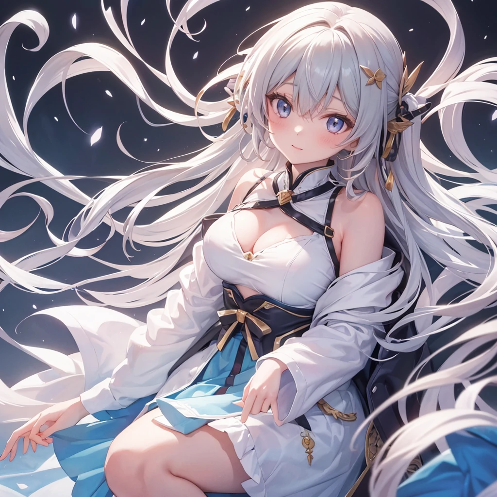 Official art using high quality hand-drawn watercolor sketch techniques. (Highest quality,4K,8K,High resolution,masterpiece:1.2),Super detailed,Beautiful detailed gray eyes,girl with beautiful eyes, everyone, Beautiful Anime Girls, Cute Anime Girl, Smooth anime art, Anime Style, Elegant colors, Soft lighting, Delicate and beautiful wet eyes, Very coquettish, (Beautiful big breasts:1.2), (The right move:1.2),