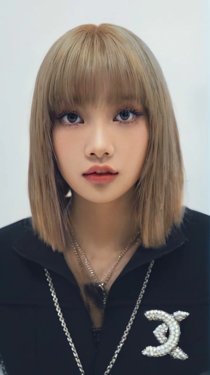 Close-up of a woman with long blonde hair, Lisa de blackpink, Retrato de Lisa de blackpink, Jennie the Blackpink, wongyoung de ive, Nariz de Lisa de blackpink, ive wonyoung lips, South Korean popular makeup by Wongyoung from IVE, Lisa BlackPink Portrait, BlackPink Lisa Pastel Pink Skin Tone, blackpink jennie popular korean makeup.