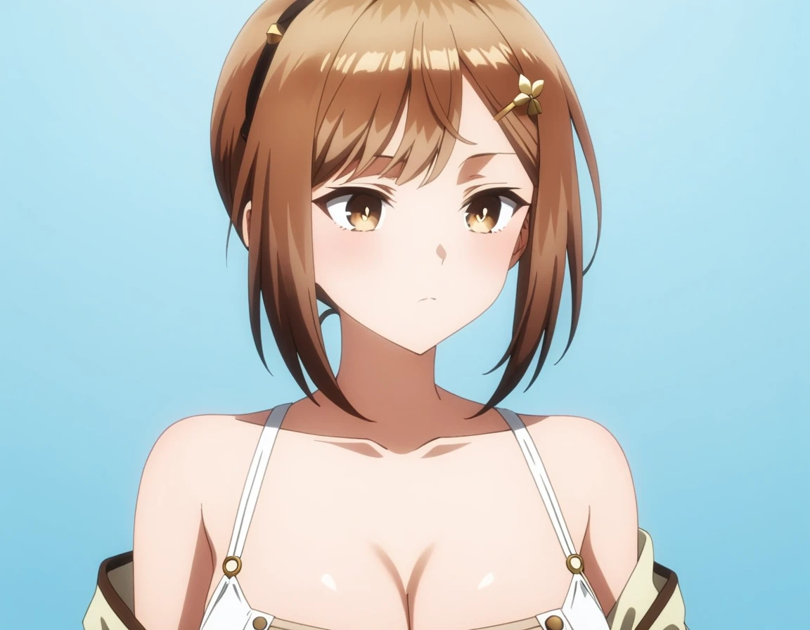 score_9, score_8_up, score_7_up, score_6_up, score_5_up, score_4_up , source_anime , best quality, masterpiece, uncensored,hetero,1girl ,facial profile ,solo, ryza, reisalin stout, short hair, brown hair, hair ornament, brown eyes, hairclip, thighhighs, completely nude, doggy style, virginal, sex ,sex from behind,, open mouth, (half open eyes, feeling weak,orgasm, large breast, faceless man,nipple ,blush, embarrassed, {{{{vulgarity}}}}, ,from side,leaning forward,