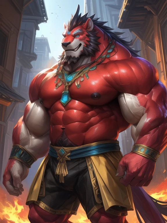 by lindong, lucusold, lanxus, a man with huge muscle,muscle god,loong,((loong)), furry loong wearing ((daily clothes )),the twelve Chinese zodiac signs, ((muscular, eightpack)), marvelous smile , look at the auidence,thick,sexy,nsfw, lowres, giant and muscular,v-shape body,tall and big,thick and long leg,golden ratio figure, danbooru and artstation,furaffinity,X.com, heavy detailed, insanely inflated hips,strong upper body,strong lower body,proportionally arms, commission for high res, detailed but rough, semirealistic:1.3,detail face and eyes,detailed hands,realistic hands,realistic face,realistic and detailed eyes,by echin,by hun,by taver009