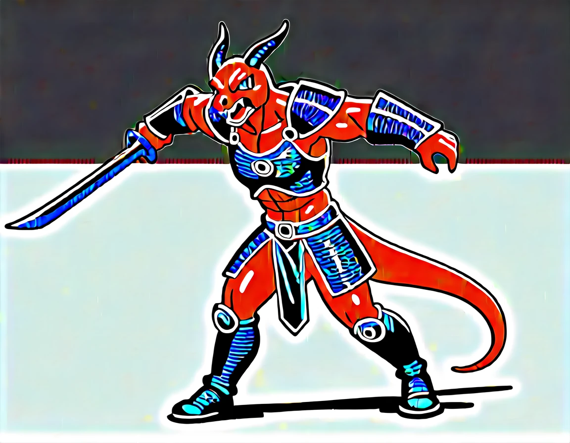Solo, score_9,score_8_up,score_7_up, kemono style, Anthro Argonian female from skyrim, Anthro reptile girl, snout, red scaled skin, glowing red eyes, black lips, black horns, black ram horns, athletic body, and, wearing metal barbarians armor, barbarian boots, holding a great sword, swinging around a giant sword, simple background, dynamic action effects, screaming, snarling,