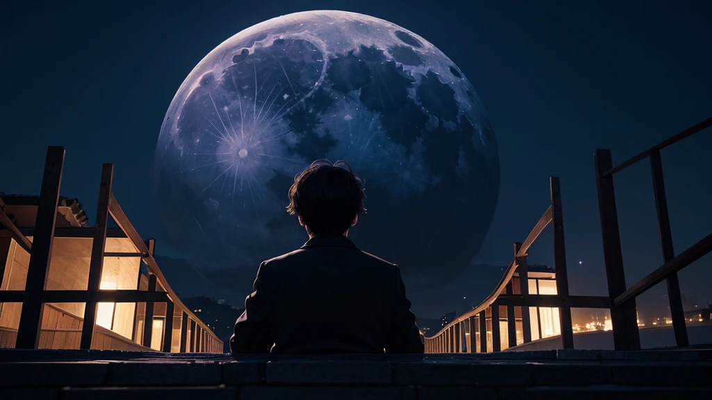 Highest quality、masterpiece、photograph、Artistic、mysterious、full moon、Night Background、