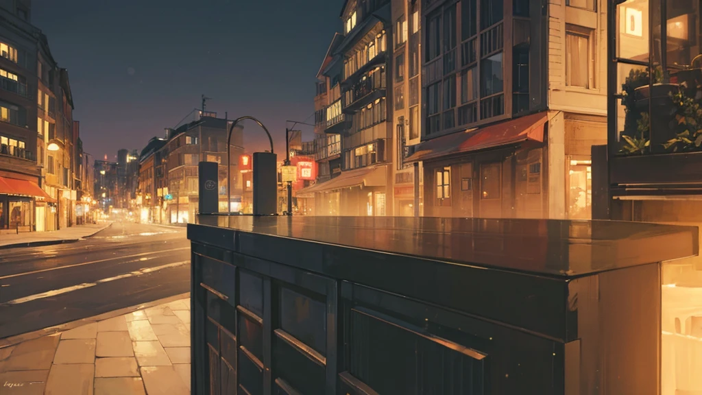 ((Highest quality)), ((masterpiece)), (detailed),Lo-fi night scene