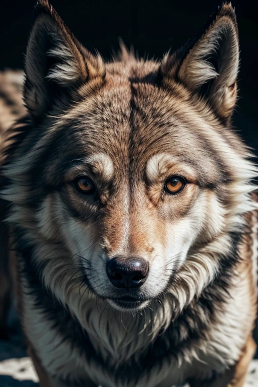 wolves, Eyes red.