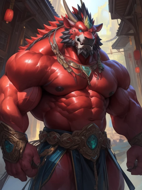 by lindong, lucusold, lanxus, a man with huge muscle,muscle god,loong,((loong)), furry loong wearing ((daily clothes )),the twelve Chinese zodiac signs, ((muscular, eightpack)), marvelous smile , look at the auidence,thick,sexy,nsfw, lowres, giant and muscular,v-shape body,tall and big,thick and long leg,golden ratio figure, danbooru and artstation,furaffinity,X.com, heavy detailed, insanely inflated hips,strong upper body,strong lower body,proportionally arms, commission for high res, detailed but rough, semirealistic:1.3,detail face and eyes,detailed hands,realistic hands,realistic face,realistic and detailed eyes,by echin,by hun,by taver009